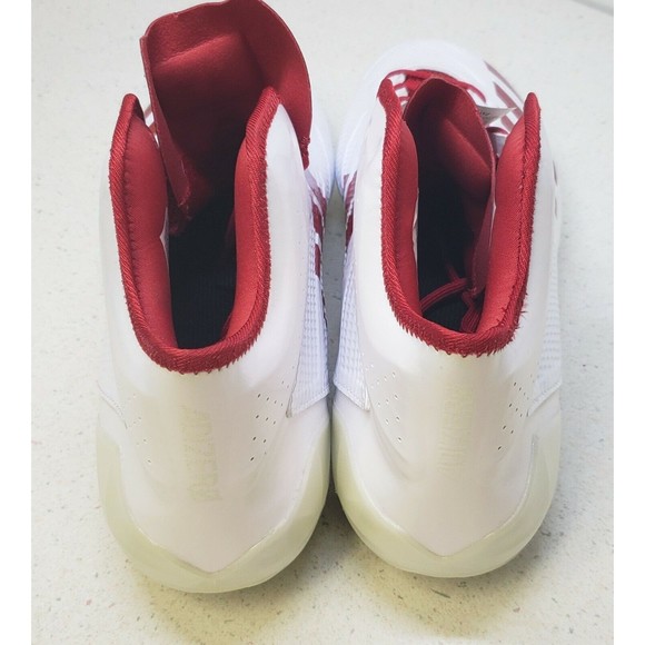 Men\'s Football White/Red Power Size 16 Adidas Adizero 5 Star 6.0 Mid Cleat - NEW main image 4